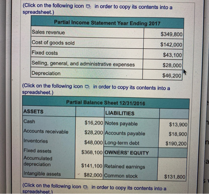 the following financial statements in the popup window. . The company paid
