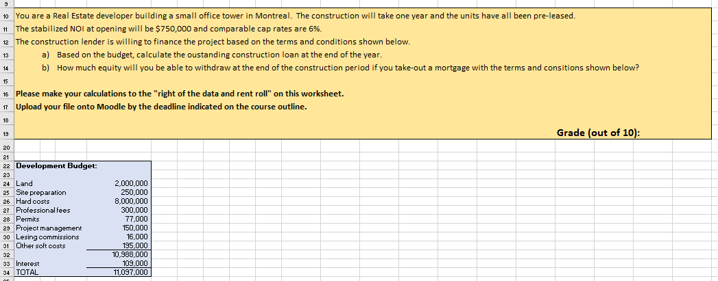 10 You are a Real Estate developer building a small office