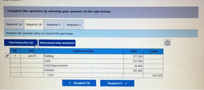 makes a lump-sum purchase of several assets on January 1 at a