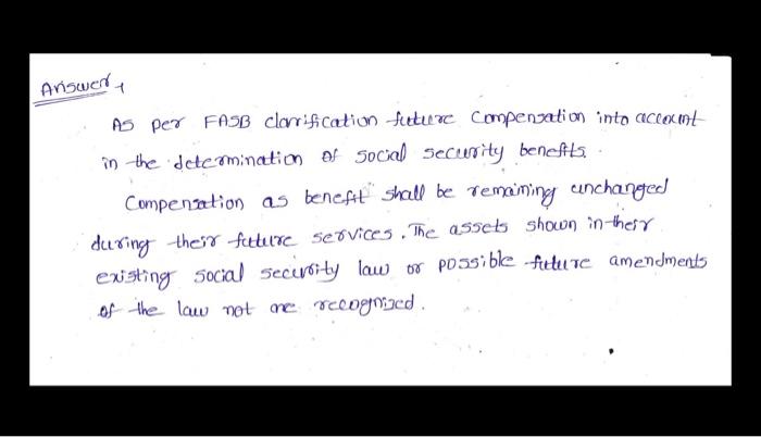 benefits as assets Case 16: A new client for your firm is
