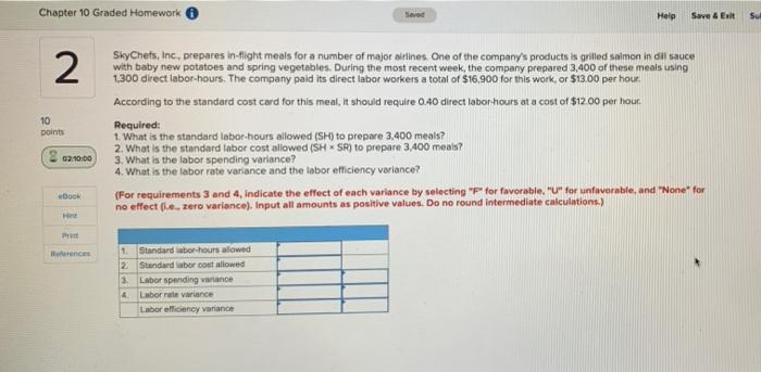  Chapter 10 Graded Homework Help Save & Ent Su 2 10