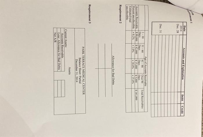 P9-35B Accounting for uncollectible accounts using the allowance method (aging-of-receivables), and reporting