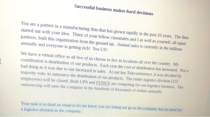  your task is to draft an email to let the person