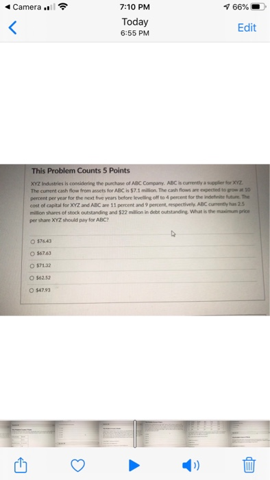 Camera "J 7:10 PM Today 6:55 PM -766% Edit XYZ "Z o