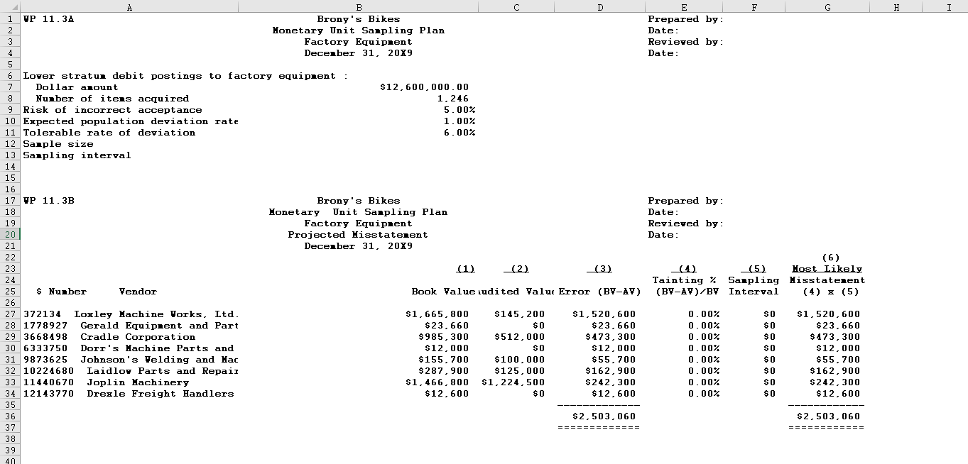 Module IV: MUS SamplingFactory Equipment Additions Richard Derick has asked you to