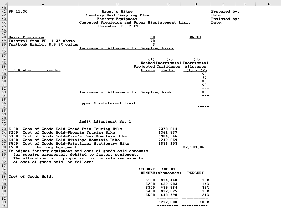 develop a sampling plan to determine the extent of misstatements in classifying