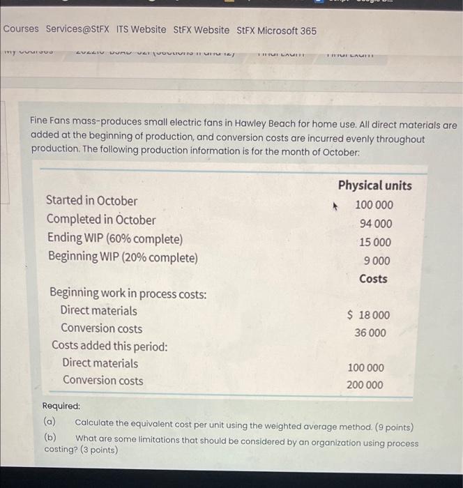 Courses Services@StFX ITS Website StFX Website StFX Microsoft 365 My wur