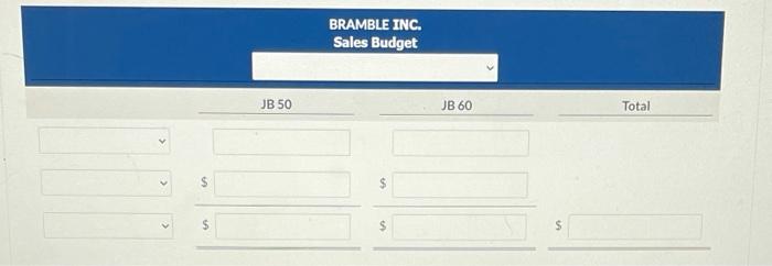 50 Product JB 60 384,000 192.000 $35 $ 40 28,800 14,400 Sales