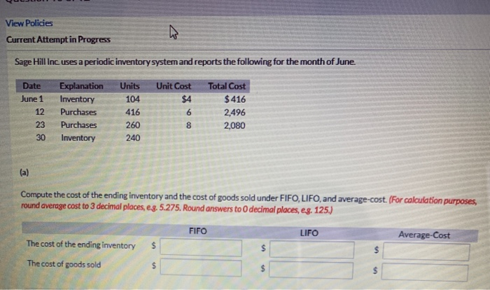  View Policies Current Attempt in Progress w Sage Hill Inc uses