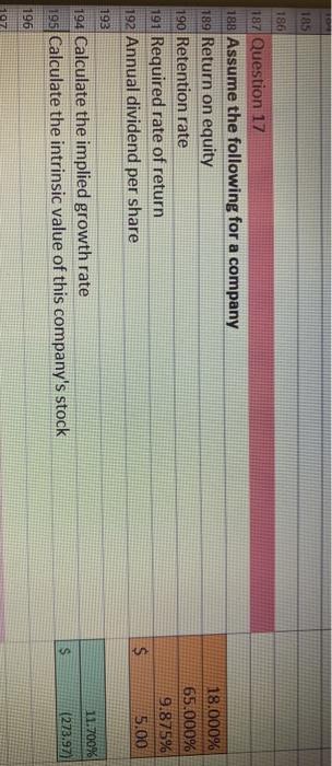 please check if these are correct 185 186 187 Question 17 188