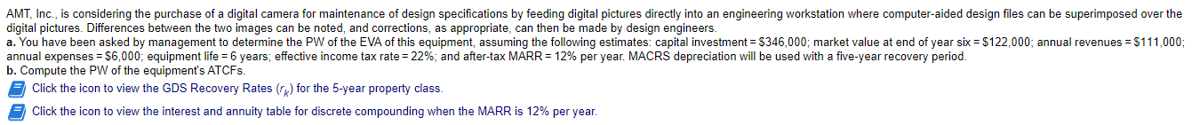 Please solve A and B without the use of excel AMT,