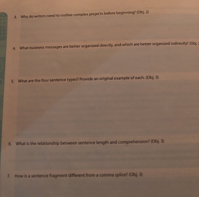  3. Why do writers need to outline complex projects before beginning?
