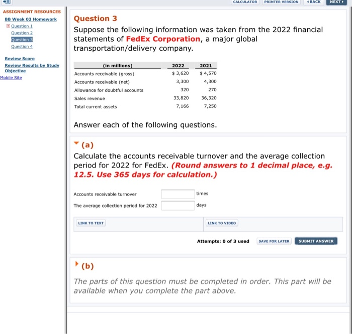  CALCULATOR PRINTER VERSION BACK NEXT ASSIGNMENT RESOURCES BB Week 03 Homework