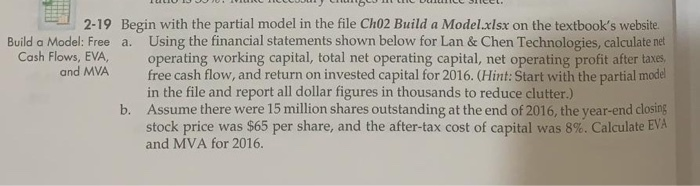  2-19 Begin with the partial model in the file Ch02 Build