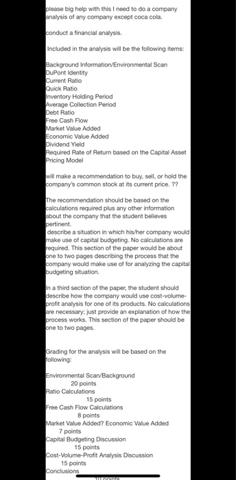  please big help with this I need to do a company