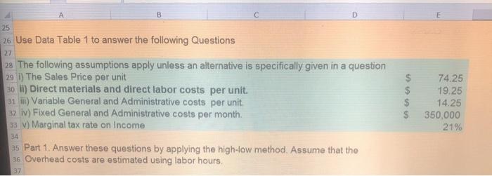 Month A January 5 February 6 March 7 April 8 May 9