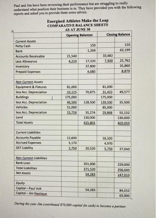 4 and 6 of the Information Booklet Paul and Jim have had
