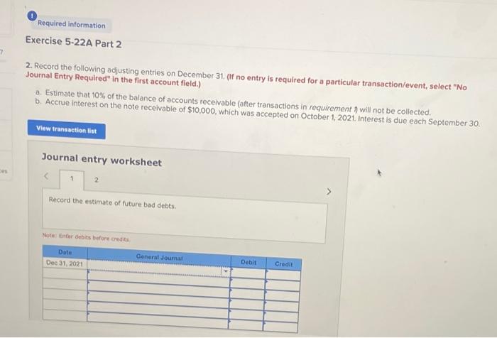 transactions (L05-1,5-2,5-4,5-5,5-7) (The following information applies to the questions displayed below.) The