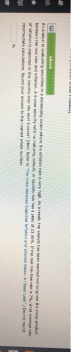  ebook An analyst is evaluating securities in a developing nation where