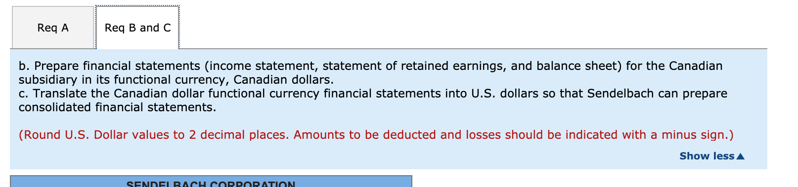 pesos (Ps) and a general ledger in Canadian dollars (C$). As of