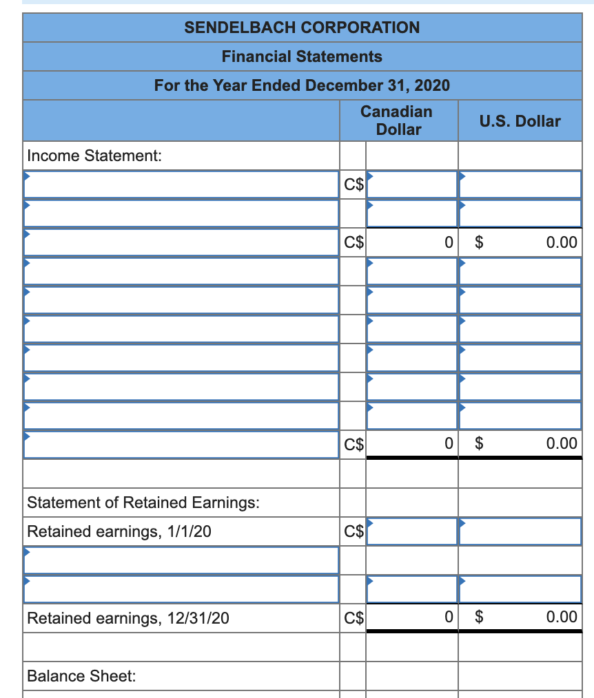 December 31, 2020, the subsidiary is preparing financial statements in anticipation of