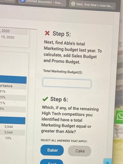  itled document - Goo... Next, find Able's total Ma... ..2020 15,