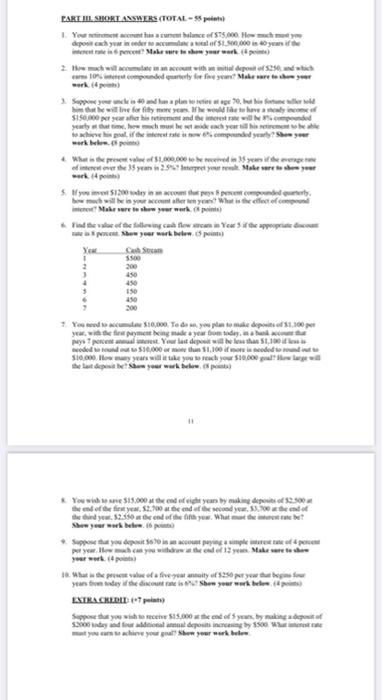 i need help solving these problems! need to show work as well.