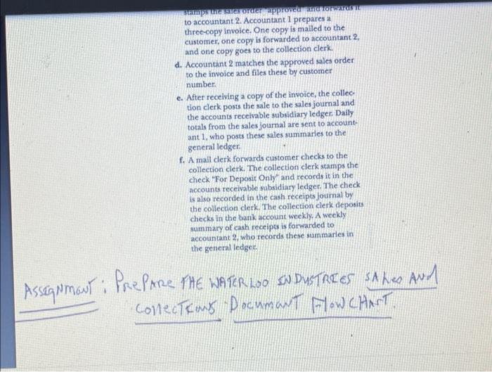 five employees are the sales clerk, warehouse clerk, accountant l. accountant 2,