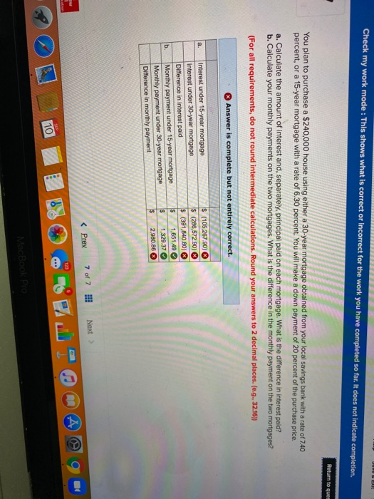  Check my work mode : This shows what is correct or