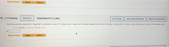  Noed Help? MY NOTES ASK YOUR TEACHER PRACTICE ANOTHER 19. [-/1