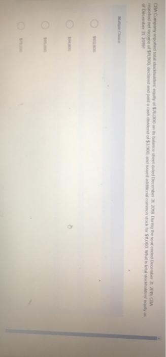  ce Company reported 2.000 bance sheet dated December 2010 the year
