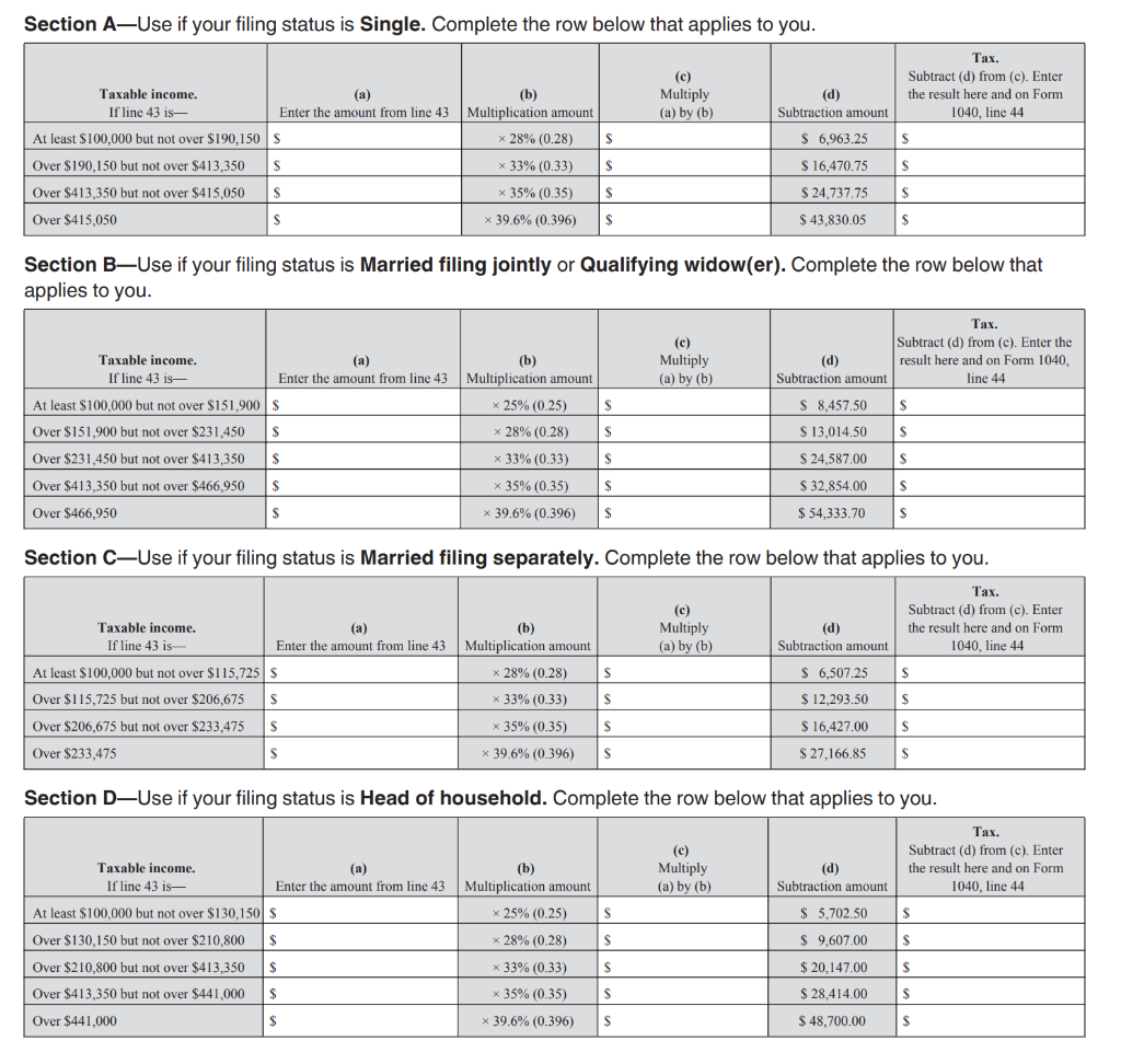 Using the tax form, instructions and info attached, answer the following questions.