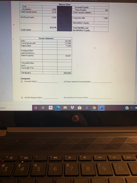 are $2,170;Net freed assets are $9,300 Inventory is $1,000; Net working capital