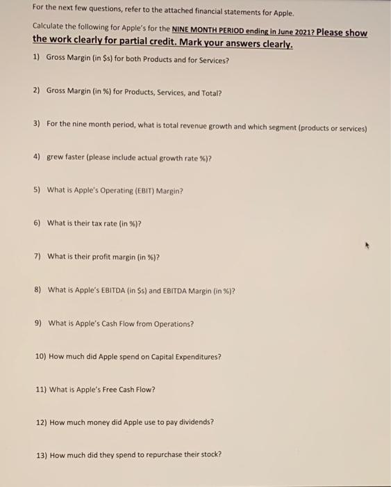 i need help please do on excel For the next few questions,