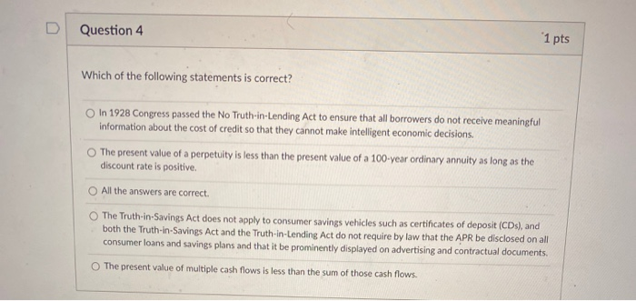 flows is greater than the sum of the cash flows. All the