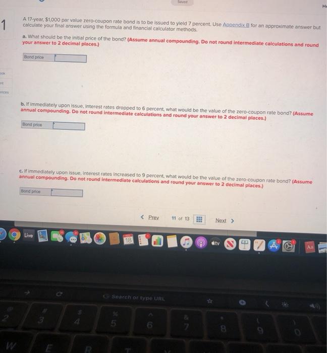 a,b, and c HE 1 A 17-year $1.000 par value zero coupon