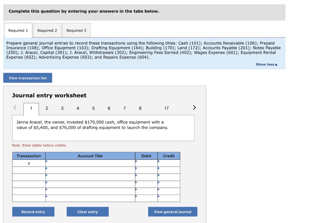 LO C3, C4, A1, P1, P2 Aracel Engineering completed the following transactions