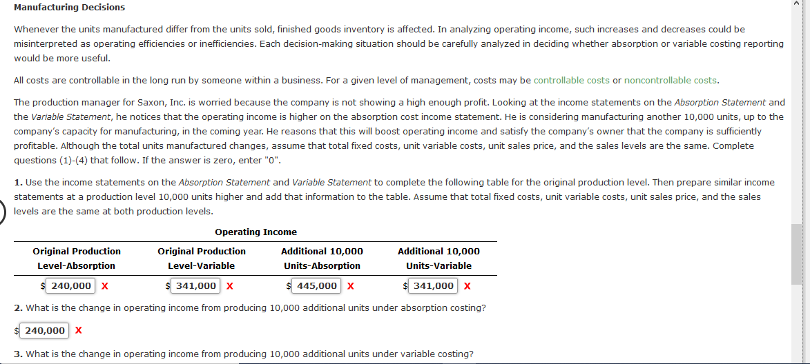 Sales $1,360,000 Cost of goods sold: Cost of goods manufactured $840,000 (126,000)