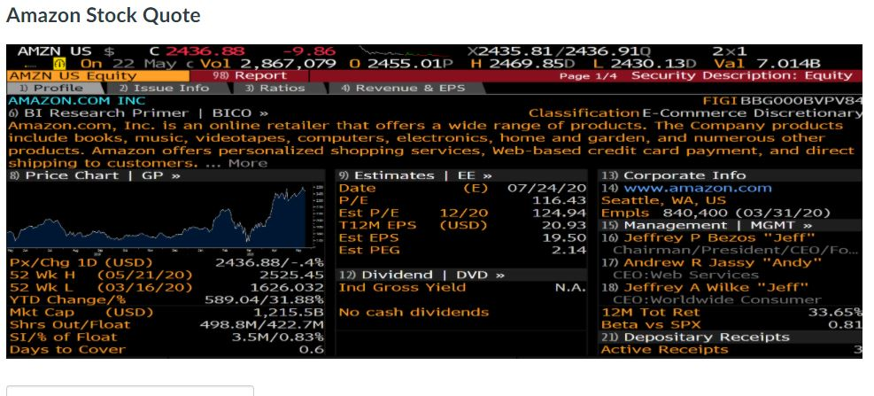 expected market return and risk-free rate from the Walmart WACC estimate. Answer