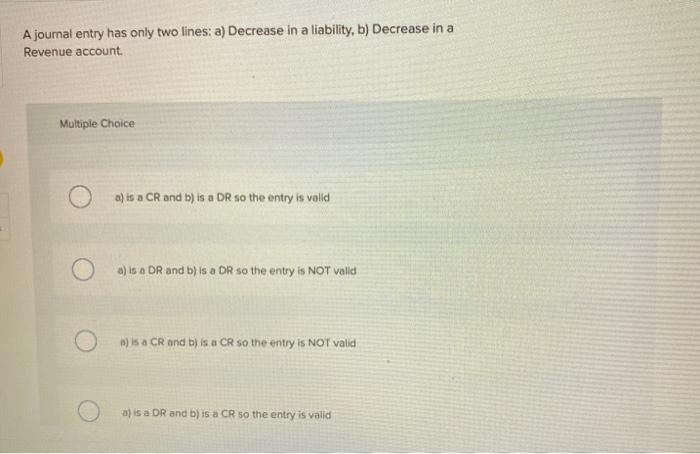 and b) is a DR so the entry is valid a) is