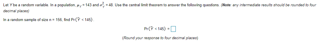  Let Y be a random variable. In a population, My =