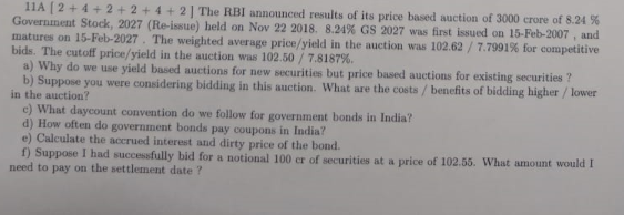 11A (2 + 4 + 2 + 2 + 4 +