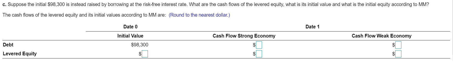 flows in one year of $145,500 or $178,600, with each outcome being