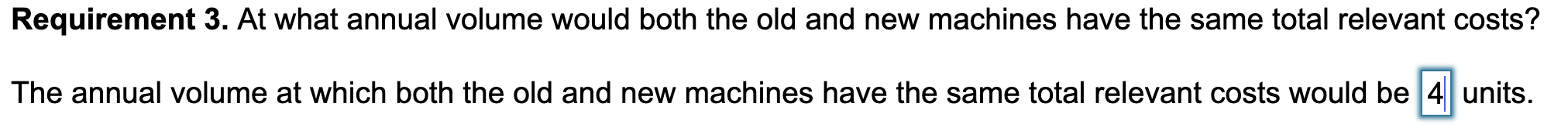 and a terminal value of zero. It can produce 20.000 units a