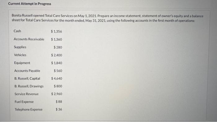 pic 4? Current Attempt in Progress Bonita Russell opened Total Care Services
