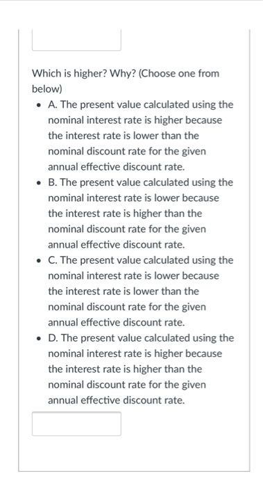 present value (one period before the first payment) of an annuity-immediate that