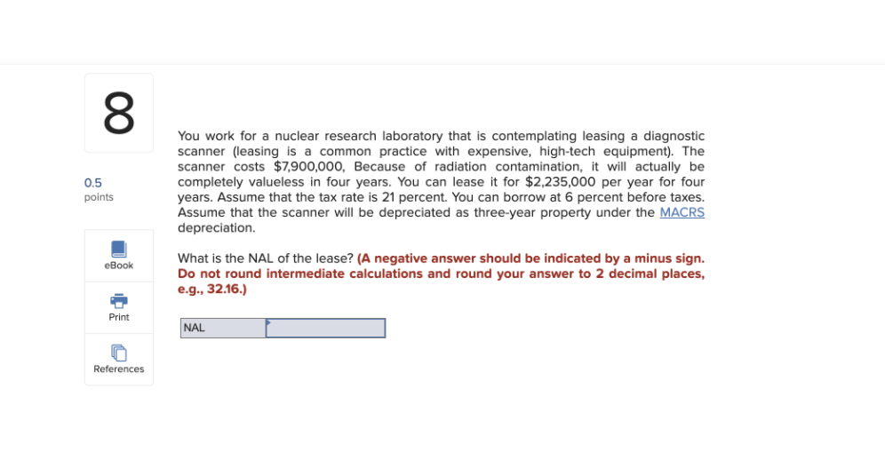  00 0.5 points You work for a nuclear research laboratory that