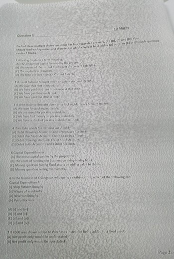 Multiple choice questions Need true or false answers Based on the