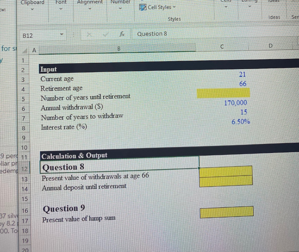 9 Clipboard TO Font Number Alignment > Cell Styles EW: Ideas
