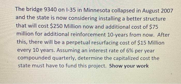 I WILL THUMBS UP! show work please The bridge 9340 on 1-35